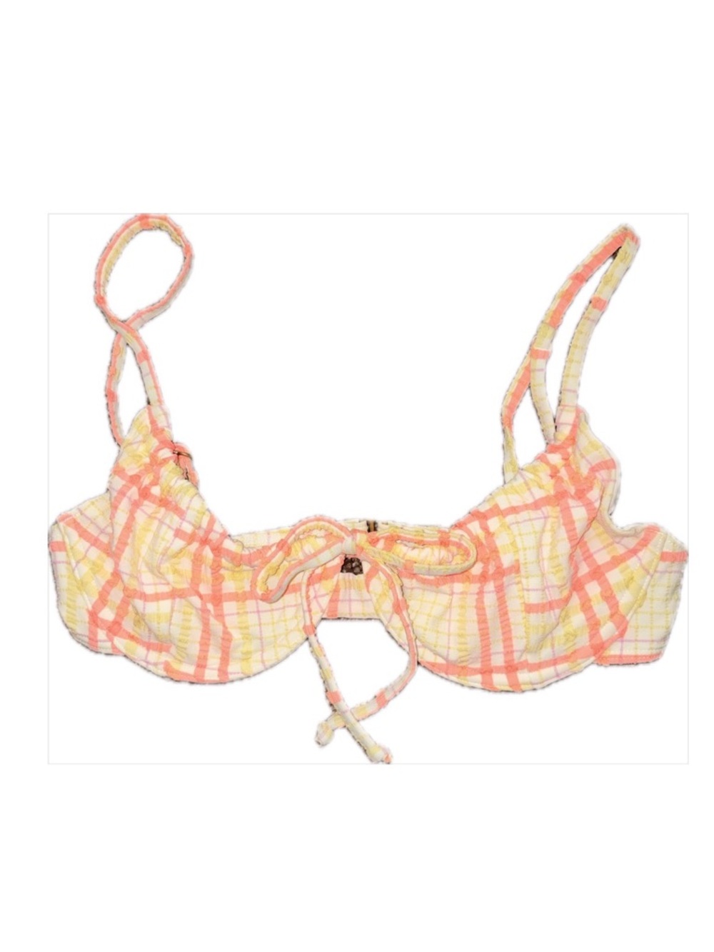 NWOT Billabong Pretty in Plaid Underwire Bikini Top